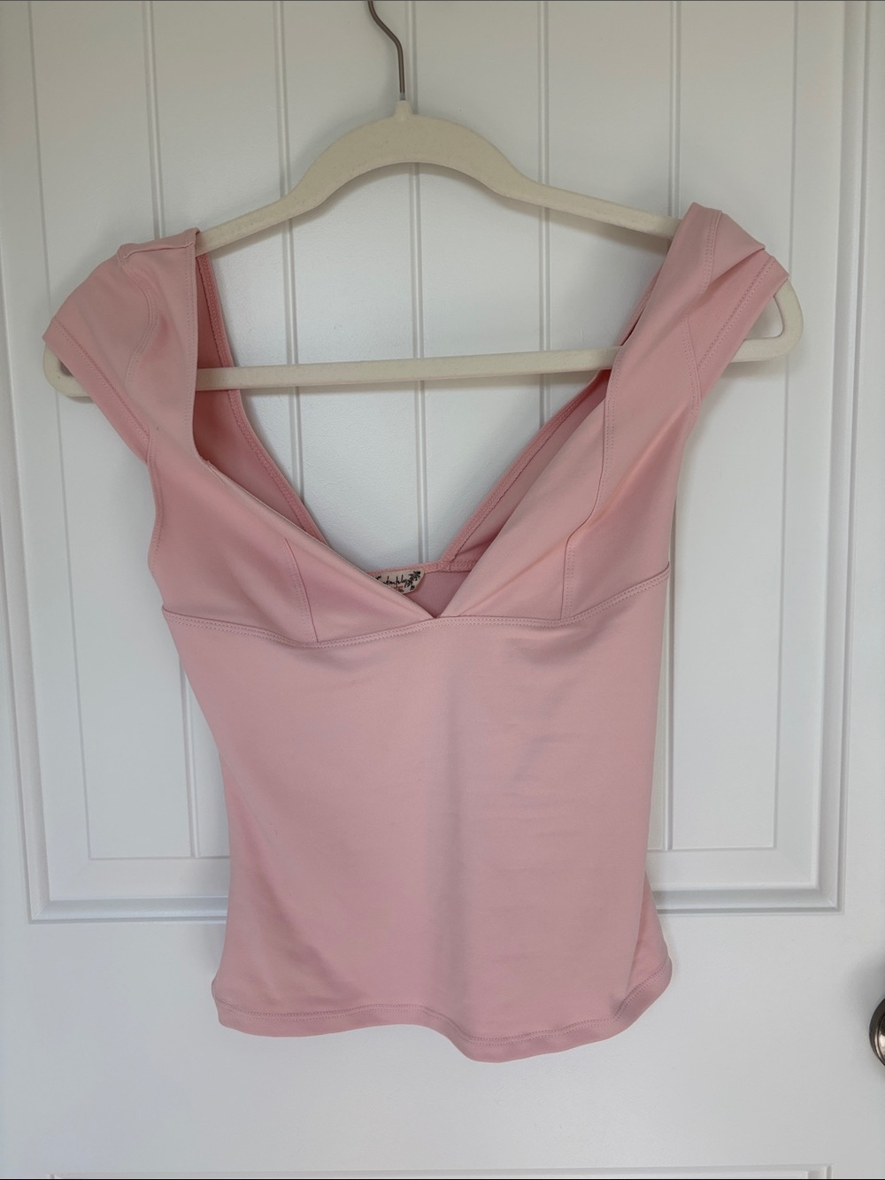 Free People Blush Pink V-Neck Tank Top